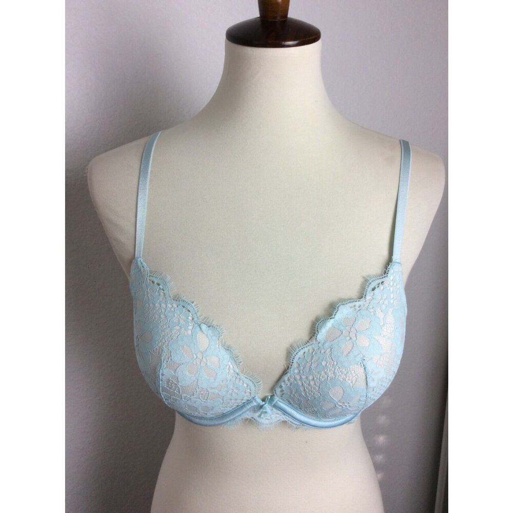 Victoria's Secret Lingerie Pushup Bra Dream Angels Floral Lace